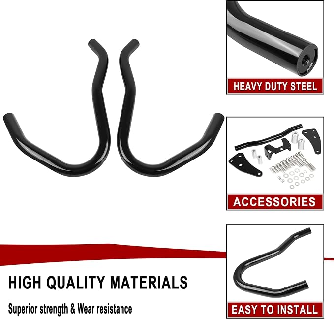 Worldmotop Highway Crash Bar Engine Guard Compatible with BMW R18 R18B Classic R 18 2020 2021 2022(Black)