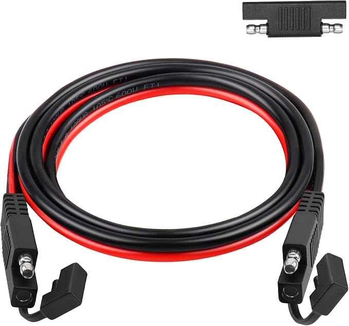 SAE Extension Cable 10AWG 3FT Quick Disconnect Tinned Copper Wire with SAE Connector Wire for Solar Panel, Battery, Tender Motorcycle, Automotive RV, Cars Tractor 10 Gauge