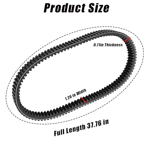 CVT Drive Belt Heavy-Duty Compatible with Kawasaki Teryx 800 /Teryx4 2016-2025, Teryx CAMO/LE 2016-2021, Teryx4 S LE 2021-2024, Replacement for 59011-0043