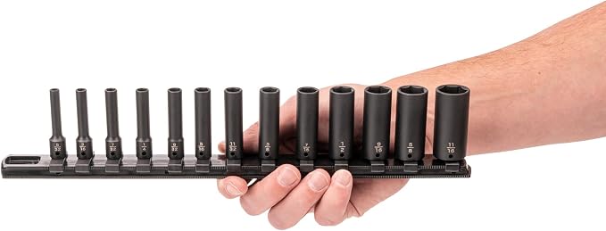 TEKTON 1/4 Inch Drive Impact Socket Set, 13-Piece | SID90101