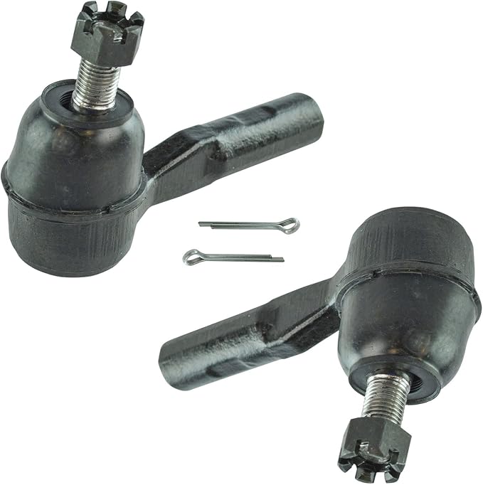 TRQ Front Outer Tie Rod Set 2 Piece Compatible with 2006-2012 Chevrolet Colorado 06-12 GMC Canyon 07-08 Isuzu i-290 07-08 i-370