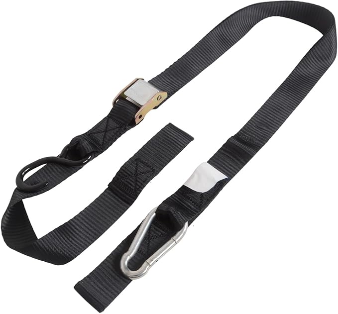 MOTO4U Sport Motorcycle Tie down Bundle,1 PK Motorcycle Rear Wheel Tie Down Straps with Ratchets & 2 PK 1.5" x 7' Cam Buckle Straps with soft Loops & Safety Hooks & Snap Hook Black