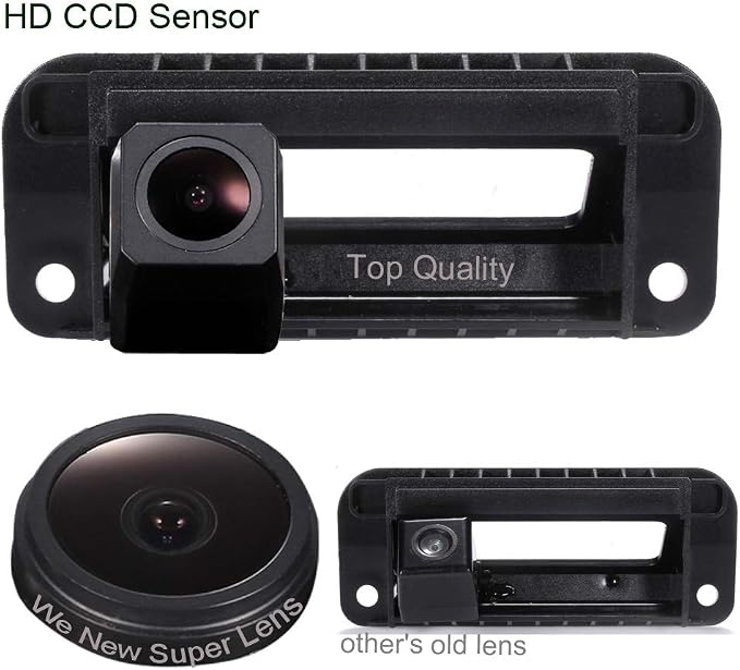 HD IP68 1280Pixels 170° Auto Trunk Handle Button Tail Gate Rear View Reversing Backup Parking Camera Compatible with Mercedes Benz W204 S204 C-Klasse W212 C180 C200 C260 C300/Mercedes Benz C280 C300