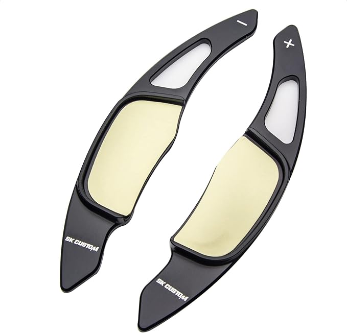 Steering Wheel Shift Paddle Extended Shifter Trim Cover Compatible with Volkswagen VW Golf 7 Scirocco SAGITAR GLI LAMANDO GTS Polo GTI Car Accessories Aluminum Alloy Black