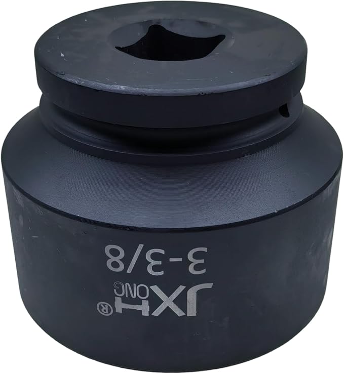 1" Drive 3-3/8" Jumbo Impact Socket, 6-Point, Heat Treated Cr-Mo Alloy Steel
