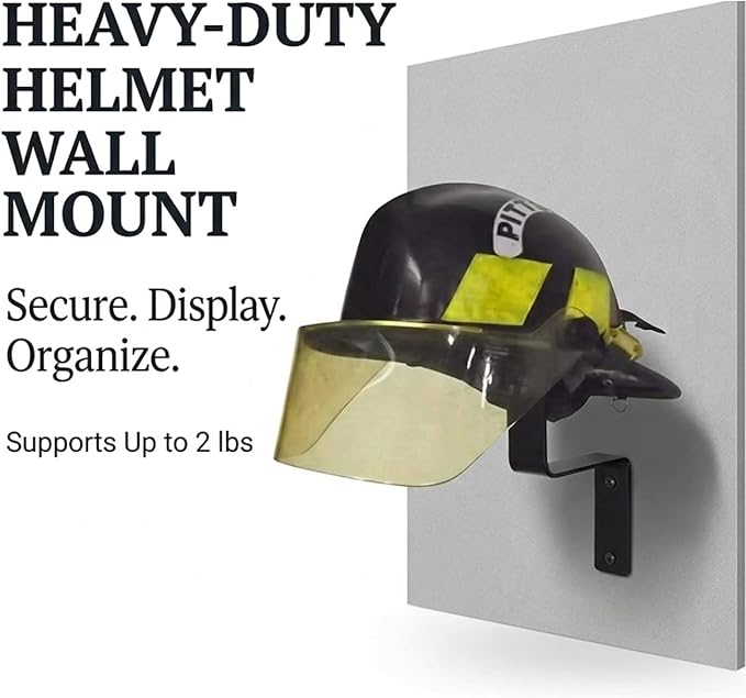 Firefighter Helmet Wall Mount – Heavy-Duty 2 lbs Storage Rack for Gear, Display & Organization