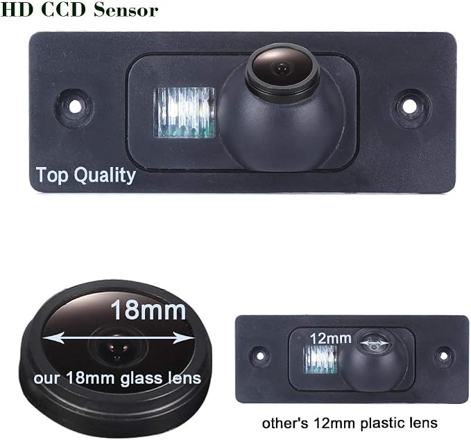1280 * 720 Pixels car Rear View Backup Camera Parking Replacement for Audi TT 8j 2007 Skoda Fabia Combi 2004 Porsche Cayenne EZ 2009 Porsche Cayenne 9PA 2003-2010 Waterproof Night Vision