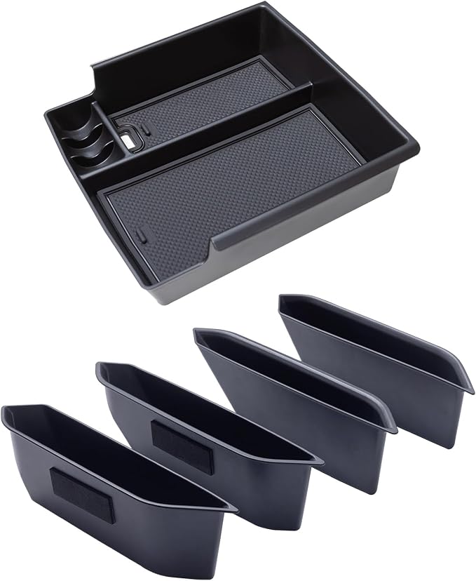 TOPINSTALL Center Console Organizers and Door Handle Box Compatible with 2021-2024 Bronco 4-Door Accessories, Full Size Armrest Storage Tray Inner Storage Box (Not for Bronco Sport)