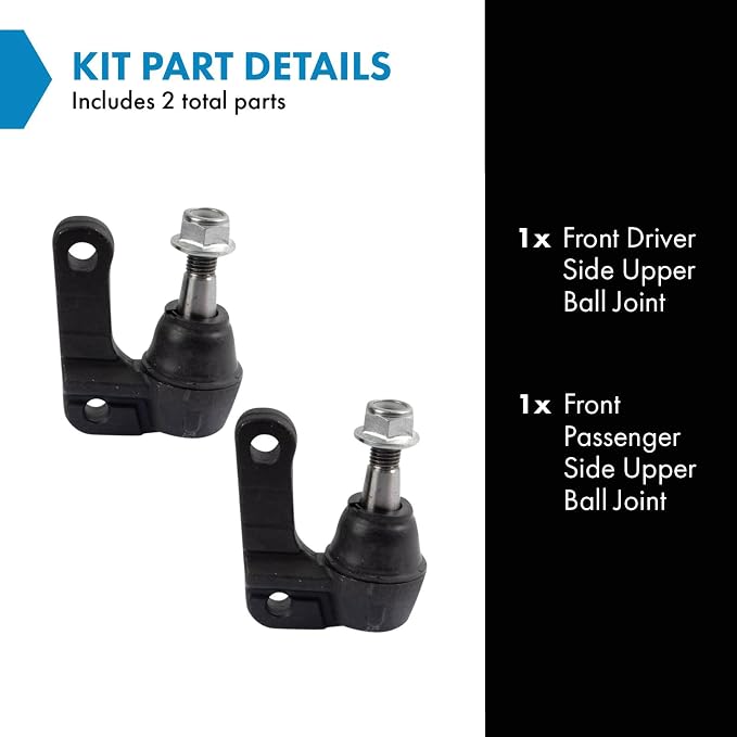 TRQ Front Upper Ball Joint Set Compatible with 2016-2019 Buick Cascada 2016-2020 Envision 2010-2019 LaCrosse 2012-2017 Regal 2014-2016 Cadillac ELR 2013-2019 XTS 2010-2011 Saab 9-5