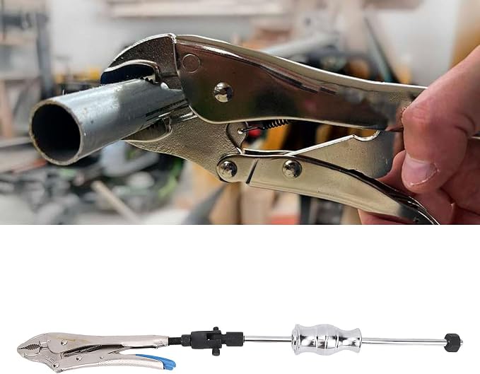 Slide Hammer Puller 9.8in Locking Pliers 2lb Slide Hammer Swivel Connector Tool for Nail Pin Seal CV Axle Disassemble