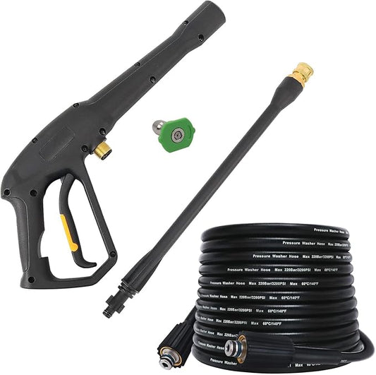 Bear Force Replacement Spray Gun with Extension Wand & 32FT Hose Kit, Compatible with Some of Ryobi, Greenworks, Craftsman, Kar-cher, SunJoe, Westinghouse, LWQ Electric Pressure Washer Max 1900 PSI