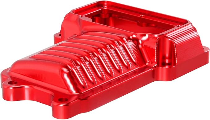 POWER JAMES Red Visible Aluminum Transmission Top Cover Compatible with Harley Davidson 2008-2017 Dyna, Softail,Touring Models with Twin Cam (Red)