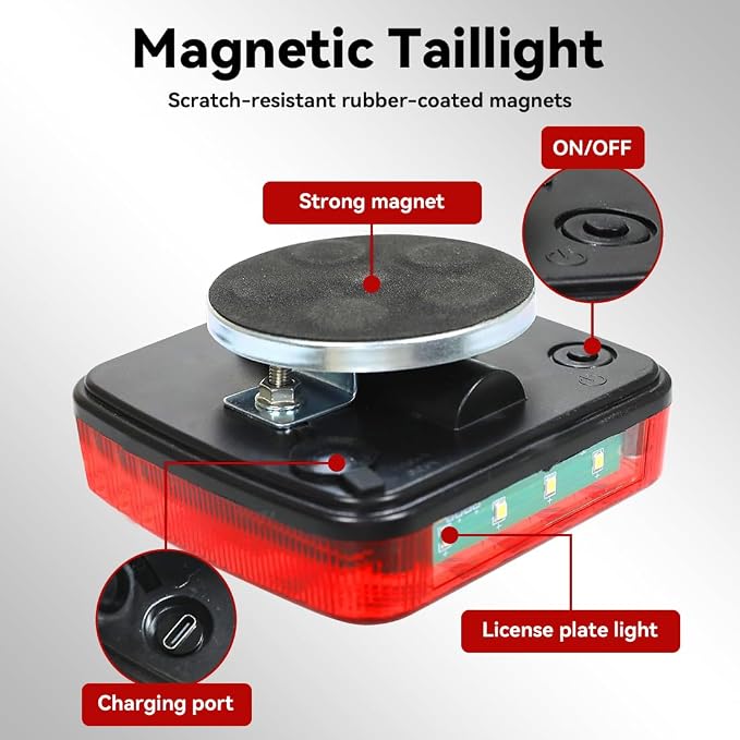 Wireless Trailer Lights Magnetic, Upgrade Rechargeable Wireless Trailer Tow Lights LED Kit, IP65 Waterproof, 10-Hour Battery Life, 100 FT Signal Synchronization for Towing Truck Camper RV Boat