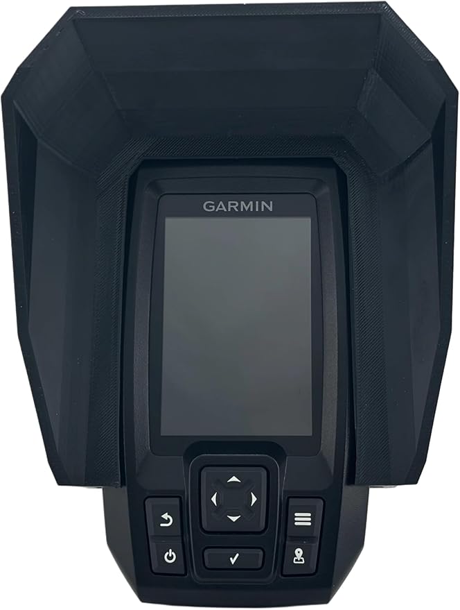 BerleyPro Garmin Fish Finder Visor — Sun Cover & Glare Reduction — Fits Echomap UHD/UHD2/Ultra, GPSMAP, Striker, Echomap Chirp & More — CNC Machined ASA Plastic