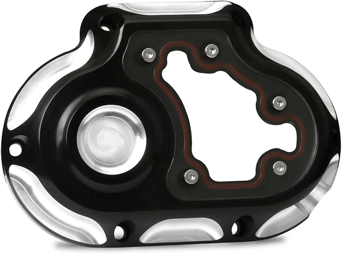 Clarity Transmission Side Cable Clutch Cover for Harley Dyna Street Bob Softail Fat Boy FLSTF 07-17 FLHTC FLHTCU Street Glide FLHX 07-13 (Contrast Cut)