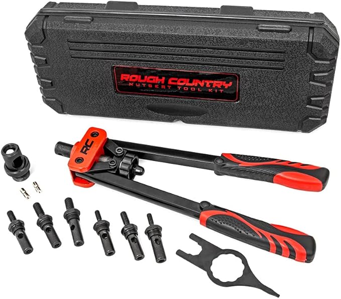 Rough Country 10-Piece Nutsert Tool Kit | Quick Change Mandrel Set - 10583