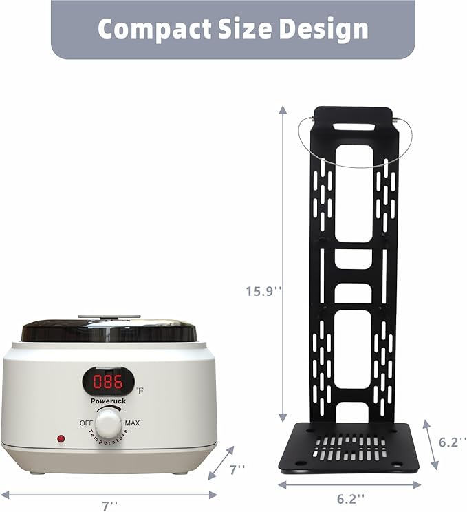 Bicycle Chain Wax Melting Pot, Waxing Melter with Precise Temperature Control, 17oz for 90-120 Links Bike Chain, Quick Melting and Bicycle Chain Cooling Hanger Stand