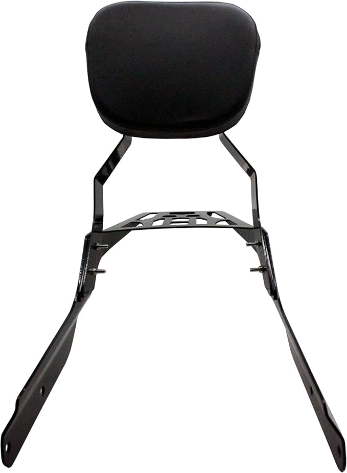 YHMOTO Passenger Sissybar Backrest with Luggage Rack Fits for Honda VTX 1300 1800 N/R/S Models 2002-2008 (Black)