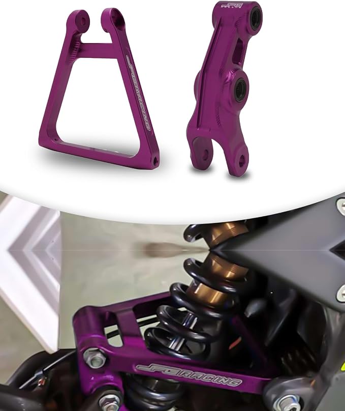 JFG RACING Sur Ron Suspension Linkage + Triangle Link Kit Set Motorcycle Rear Shock Suspension Link Kit Compatible To Sur Ron X X160 X260 Electric Dirt Bike DEEPSKY PURPLE