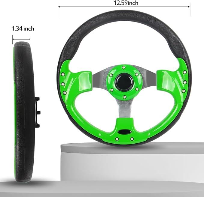 Universal Golf Cart Steering Wheel fit most EZGO TXT RXV, Club Car DS Precedent, Yamaha G8 G9 G11 G14 G16 G19 G21 G22 G29 Drive Golf Cart…