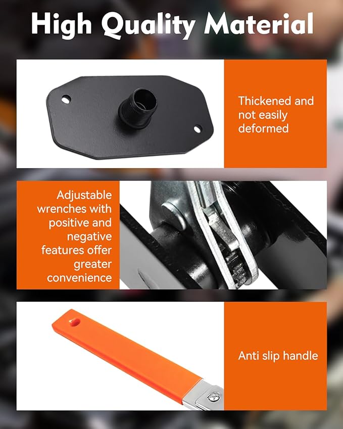 Witaxima 4 in 1 Brake Caliper Compression Tool, Upgraded Caliper Piston Compressor Tool with 360° Swing Ratchets, Brake Pad Spreader, Includes 4 Brake Caliper Hangers for Car Brake Repair Orange