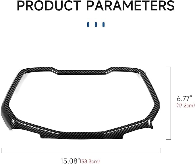 Car ABS Center Console Dashboard Panel Trim Cover for 2023 2024 2025 2026 Chevy Colorado Carbon Fiber Interior Accessories