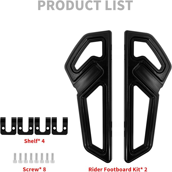 Motorcycle Driver Floorboards Rider Front Footboards Pedal Foot Peg Fit For Harley Touring Road King Road Glide Electra Glide Street Glide Softail Dyna 1986-2025 Full black