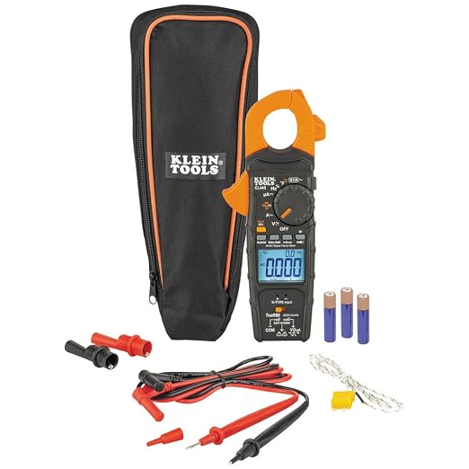 Klein Tools CL445 HVAC Clamp Meter and Klein Tools 69417 Rare-Earth Magnetic Hanger