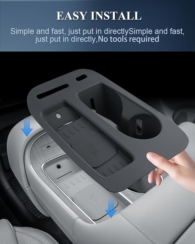 BIBIBO 2Pack for 2026 Hyundai Palisade Center Console Organizer 2026 Hyundai Palisade (SE,SEL,SEL Convenience, SEL Premium, XRT Pro, Limited)Console Tray+Cup Holder Mat Organizer(Not for Calligraphy)