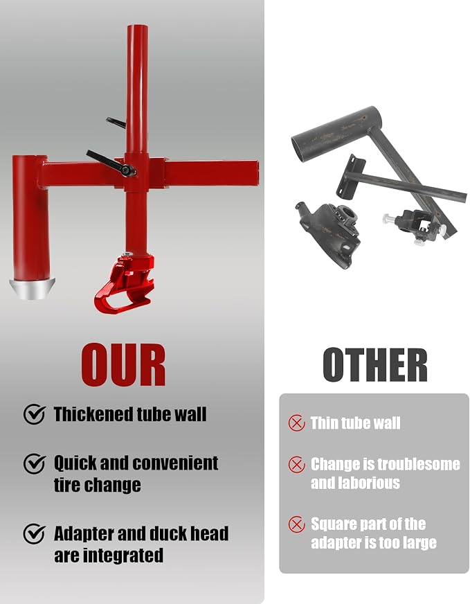 Upgrade Manual Tire Changer Duck Head Kit with Silver Cone, with Tire Changer Duck Head Fit for Most Car, Trucks, SUVs, ATV Tires (with Silver Cone)