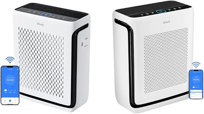 LEVOIT Air Purifiers With Air Quality Monitor for Home Large Room, Vital 100S Covers Up to 1110 Ft² & Vital 200S Covers Up to 1900 Ft²