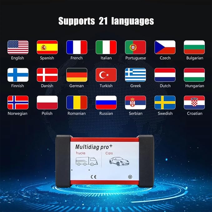 multidiag pro Obd2 Scanner Diagnostic Tool Full System Function Bluetooth Check Engine Code Reader for Cars and Trucks Chevrolet Toyota Gm Ford Honda Hyundai Vehicles etc Compatible Delphi ds150e