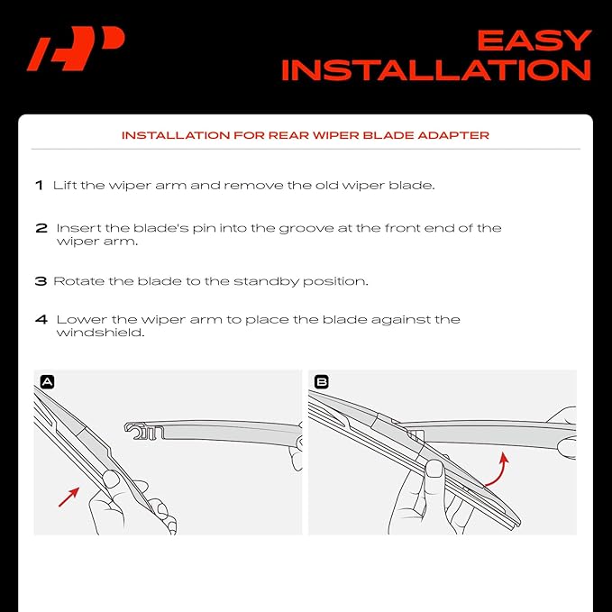 A-Premium 24"+18"+11" Windshield Wiper Blades Compatible with Hyundai Venue 2020 2021 2022 2023 - Front Rear Wipers Blade, Hook/RL2 with rib Arm Connector, with Wear Indicator & Towel (Pack of 3)