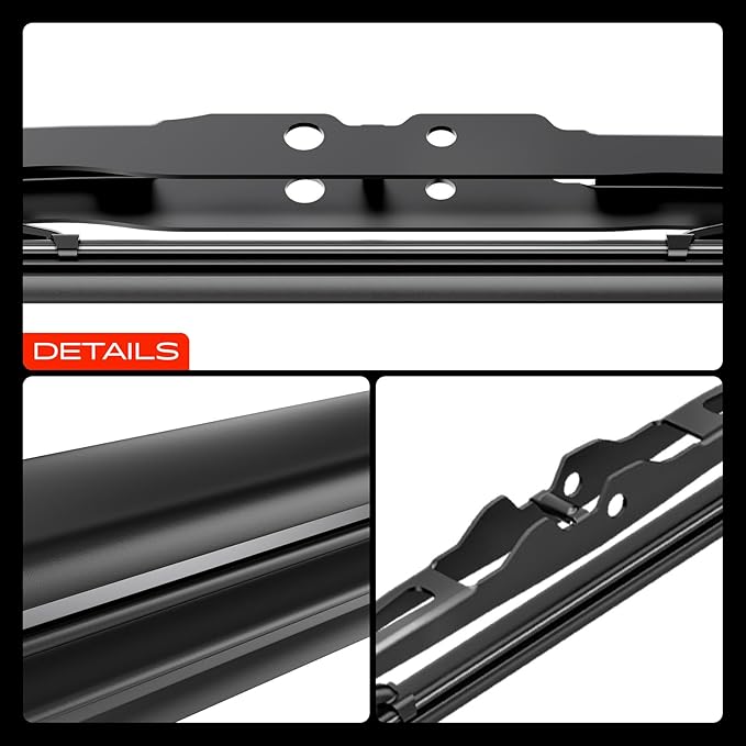 A-Premium 19"+19"+14" Windshield Wiper Blades Compatible with Jeep KK Series Liberty 2008 2009 2010 2011 2012 - Front Rear Wipers Blade Set for Hook/Pin Arm, with Wear Indicator & Towel (Pack of 3)