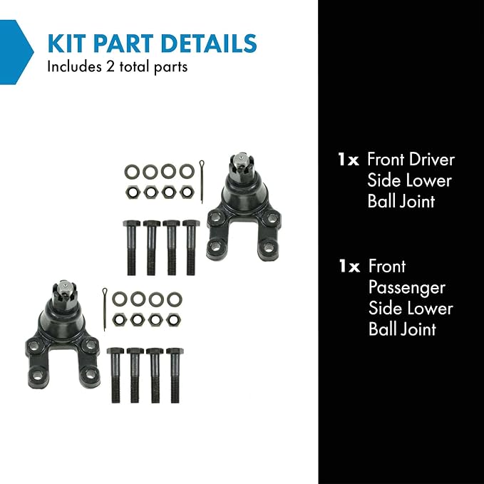 TRQ Front Lower Ball Joint Set Compatible with 1983-1986 Nissan 720 1986-1994 D21 1987-1995 Pathfinder 1995-1997 Pickup