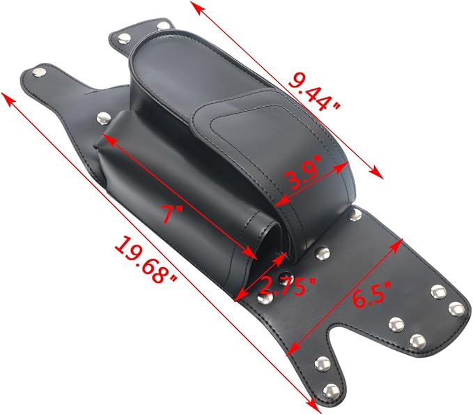 Motorcycle PU Leather Left Saddlebag Guard Bag with Water Bottle Holder For Harley Touring Road King Glide Electra Street Glide 1993-2023