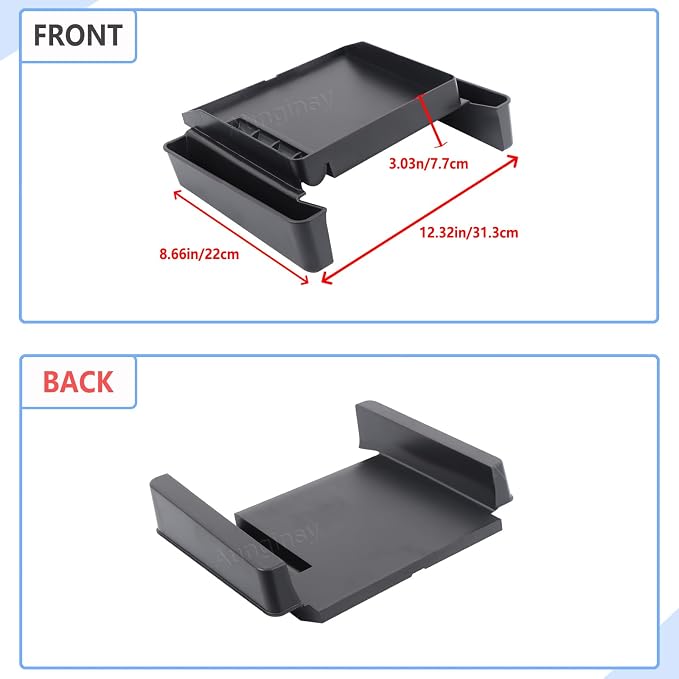 Aunginsy Car Center Console Shifter Storage Tray Compatible with Ford Maverick 2022 2023 2024 2025 Pickup Truck Central Control Gear Shift Side Organizer Storage Box Insert Groove ABS Accessories