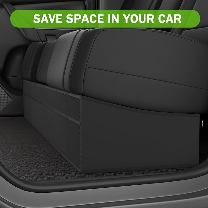 Under Seat Storage Box Compatible with Chevy Silverado/GMC Sierra 1500 2019 2020 2021 2022 2023, Foldable Underseat Organizer for Silverado/Sierra 2500/3500 2023 2022-2020 Crew Cab Accessories