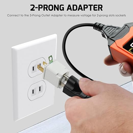 Rechargeable Circuit Breaker Finder & Electrical Circuit Tracer with GFCI Outlet Tester, NCV Voltage Detector, LCD Display, Flashlight, Audible/Visible Alerts, Carrying Case & 3 Adapters, 90-135V AC