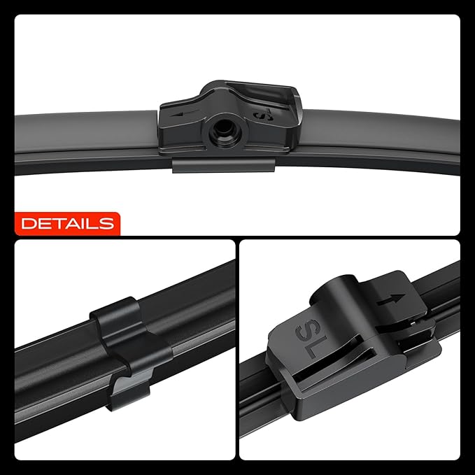 A-Premium 21"+19"+15" Windshield Wiper Blades Compatible with Volkswagen Passat 2003 2004 2005 Wagon - Front Rear Wipers Blade Set, SL/Hook Arm Connector, with Wear Indicator & Towel (Pack of 3)