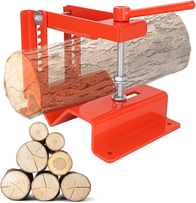 Log/Pipe Clamp Lock, for 1-1/2" - 4-3/4" Logs Upgraded Log Holder for Cutting, Quick Adjustment Wood Vice for Woodworking Avoid Slipping and Rolling