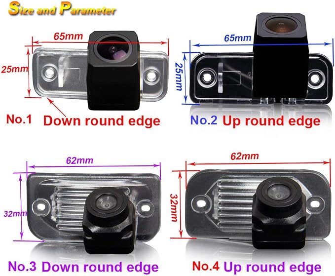 HD 170° Reversing Vehicle Plate Light License Rear View Backup Camera Compatible with Mercedes-Benz C-Klasse W203/C240/C180/C200 CDI Limousine/Cabriolet/CL203/CL203 CL200 Coupe CLC180 CLC220 CDI