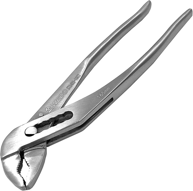 WEDO Stainless Steel Groove Joint Pliers, 12" Adjustable Water Pump Pliers, Slip Joint, Tongue and Groove Plier, V-Jaw, Length 300mm, for Plumbing Repair and Home Maintenance