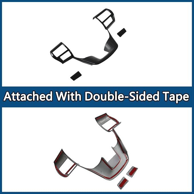 Car Steering Wheel Cover for Toyota Hilux 2016-2025 Interior Kit Accessories Decoration (Imitation Carbon Fiber Pattern)