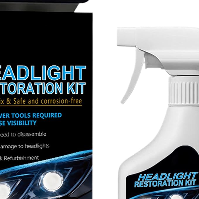Headlight Refurbishment Kit,Prevents Yellowing Len Refurbishment Spray | Headlight Cleaner And Restorer Kit | for Pickup Car Tractor Truck ATV Vehicles Trailer RV Sedan