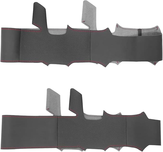 Leather Carbon Fiber Steering Wheel Cover for Chevrolet Blazer Silverado (1500) 2019-2025 / Silverado (2500/3500) 2020-2025/ Suburban Tahoe 2021-2024 Custom Stitched Interior Accessories