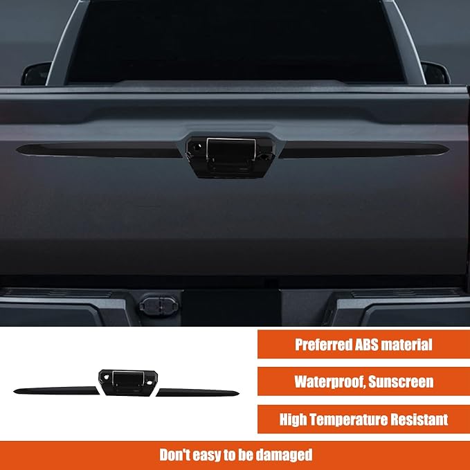 ABS Car Look Rear Door Handle Panel Cover Trim Compatible with Toyota Tacoma SR 2024+,Car Tailgate Handle Trim Strip (Gloss Black)