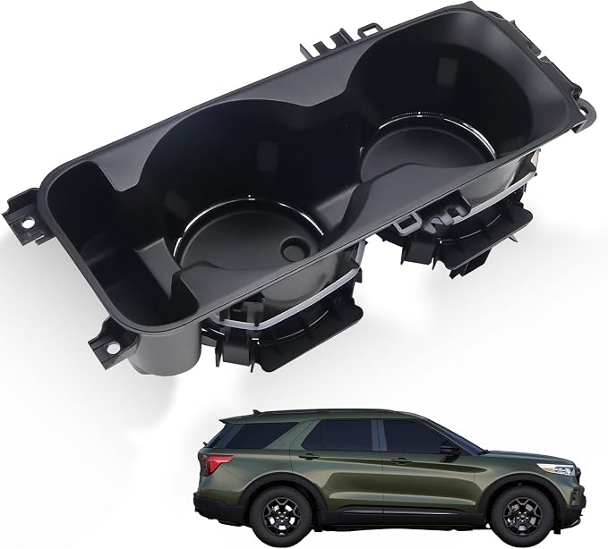 LB5Z-7813562-AB Center Console Cup Holder Fit for Ford Explorer 2020-2025 Replace LB5Z7813562AB (with Wireless Charging)