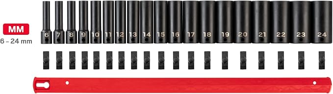 TEKTON 3/8 Inch Drive Impact Socket Set, 19-Piece | SID91115
