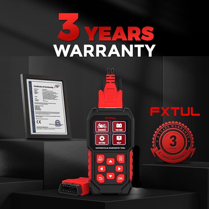 M4 Motorcycle Diagnostic Tool for BMW 10-Pin OBD2 Scanner | Full System Scanner, ABS Bleeding, Service Reset & Throttle Reset, ECU Reset, For DIYers & Professional Mechanics
